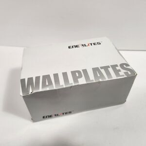 (10-Pk) Enerlites 1 Gang Duplex Receptacle Wallplates Plastic Black Color